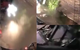 【视频】宜宾路面塌陷涌出洪水 21车坠坑
