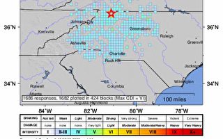 【快讯】 美国北卡州发生5.1级地震