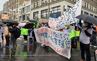 商家居民冒雨集會遊行  反對緬街公車專用道