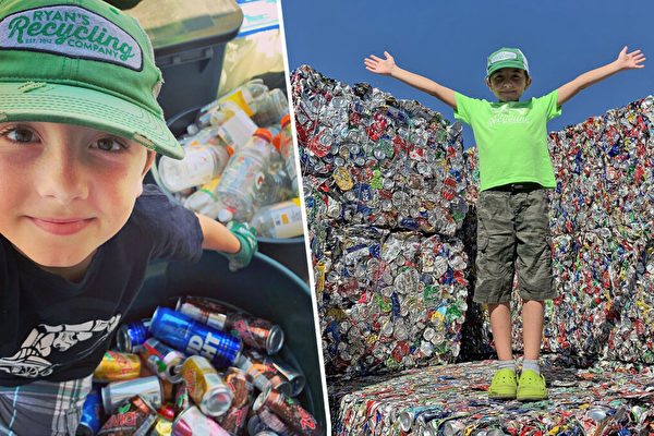 清洁环境 加州11岁童回收一百多万个瓶罐