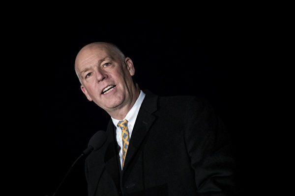 图为蒙大拿州新任州长格雷格·詹福尔特（Greg Gianforte）。(Drew Angerer/Getty Images)