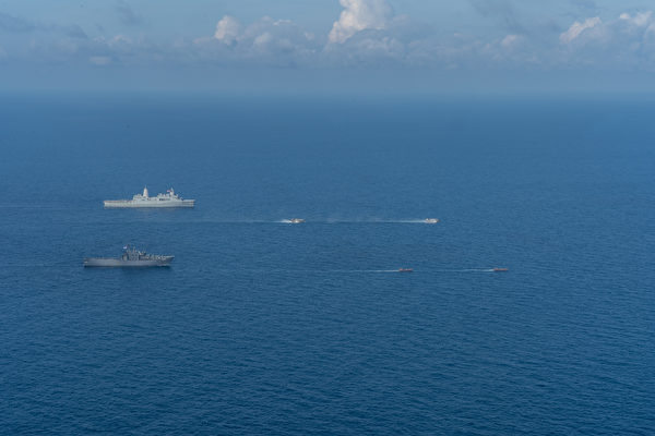 2020年12月14日 ，美軍與新加坡軍方在克拉（CARAT）演習中，兩國還共同在南中國海進行了兩棲訓練。（美國印太司令部）