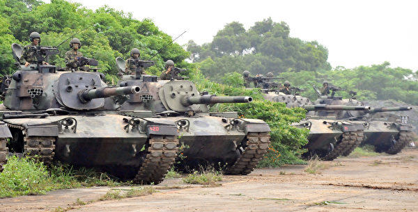 台灣的坦克部隊。（Mandy Cheng/AFP via Getty Images）