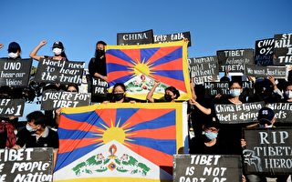组图：中共镇压西藏62周年 印度流亡藏人抗议