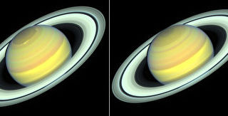 哈勃望远镜目睹土星变色