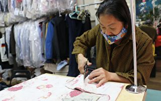 缝纫店亚裔老板  免费送出1万个手工口罩