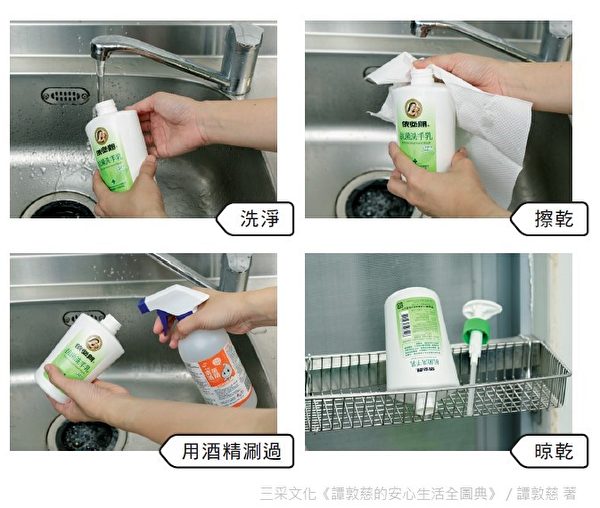補充洗手乳前徹底清洗、晾乾。（三采文化提供）