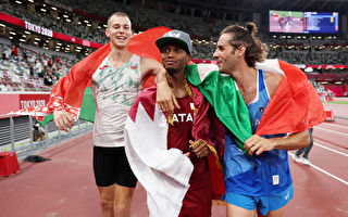 奥运男跳高决赛 卡塔尔意大利选手并列冠军