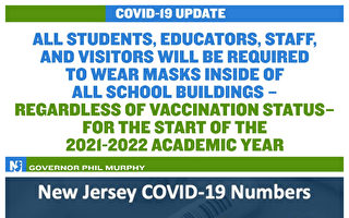 新泽西室内要戴口罩 无论是否打过疫苗