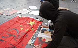 组图：“让我们自由” 香港青年纽大集会反共