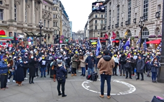 組圖：逾千港人倫敦集會遊行 聲援香港新聞自由
