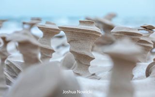 组图：奇特的自然沙雕惊现密歇根湖沿岸