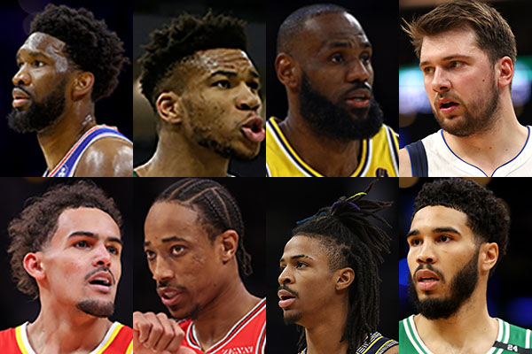 组图：NBA 2021-2022赛季场均得分排前八球员
