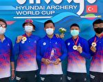 台灣射箭男團世界盃摘金 積分排名登世界第一