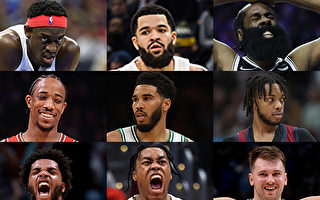 组图：NBA 2021-2022赛季场均时间前九球员