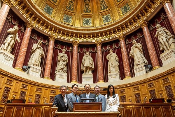 游锡堃回访法国参议院 深化台法关系中共跳脚