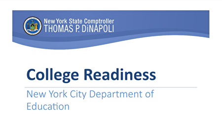 州主计长的审计报告显示纽约市的高中毕业生大多没有准备好上大学。