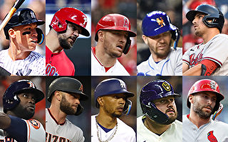 组图：美国职棒大联盟本赛季本垒打前十位球员