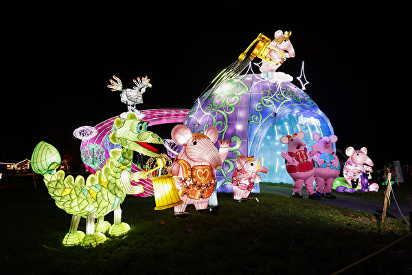 组图：伦敦水晶宫公园举行奇幻彩灯展