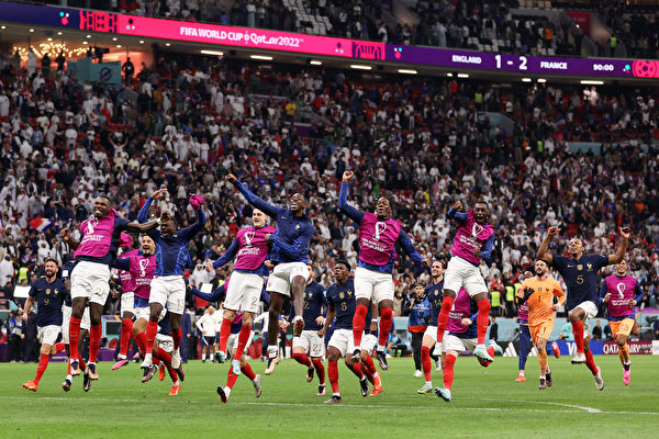 世界杯：法国2:1战胜英格兰 四强全部产生