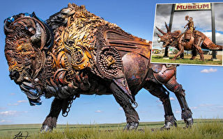 組圖：廢銅爛鐵打造的大型動物雕塑 享譽全球