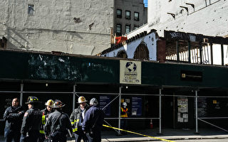 纽约曼哈顿华埠建筑工地后墙倒塌 工人1死3伤