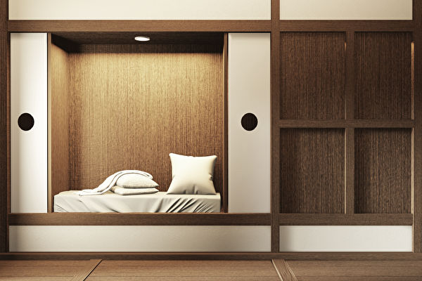Modern Zen Peaceful Bedroom Japan Style Bedroom With Shelf Wall