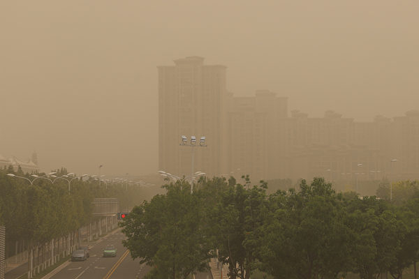 2023年4月20日，陕西西安市遭遇沙尘暴。（CFOTO/Future Publishing via Getty Images △）