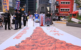在韩中国青年中领馆前呼吁不忘“六四”