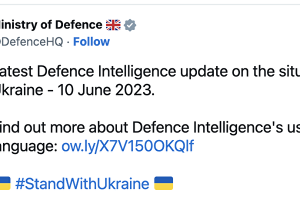 英国防部：乌克兰局部突破俄罗斯防线
