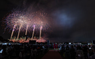 組圖：慶祝中華民國112歲生日 台中焰火秀
