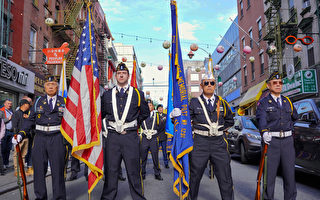 組圖：傳承軍人典範 紐約華裔退伍軍人會老兵日遊行