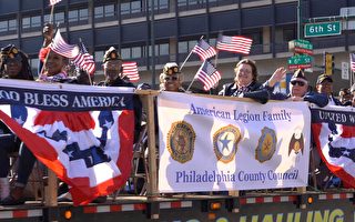 费城退伍军人节游行  充满尊敬和感激
