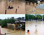 视频：广东洪灾 低楼层被淹、车被冲走