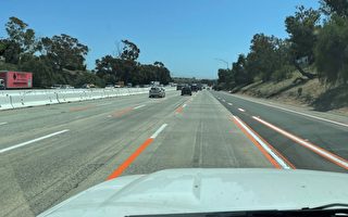 南加高速路試點橙白條紋 提醒施工區域減速