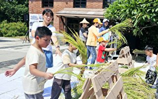 六堆園區農事學堂割稻體驗 吸引逾百名親子參與