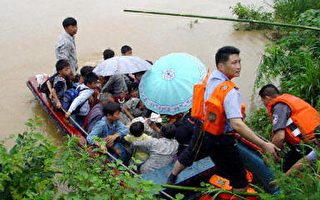 湖南廣東洪災造成五十人死亡五人失蹤