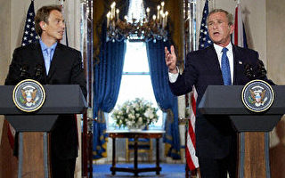布什與布萊爾齊為伊拉克戰爭辯護