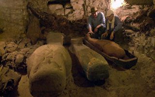 考古大发现 五十多具木乃伊开罗南部出土