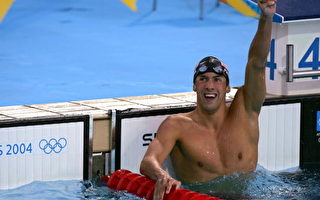 泳将费尔普斯为美国拿下奥运第一金