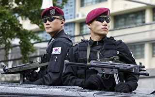 911三周年  南韩出动装甲车保护美使馆
