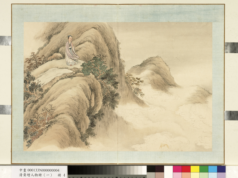 中国画　伝来　＜愛新覚羅毓峙＞　真作肉筆　古典山水画　杜甫　漢詩　春望(S-2) 中国画伝来＜愛新覚羅毓峙＞真作肉筆古典山水画杜甫漢詩春望(S-2)