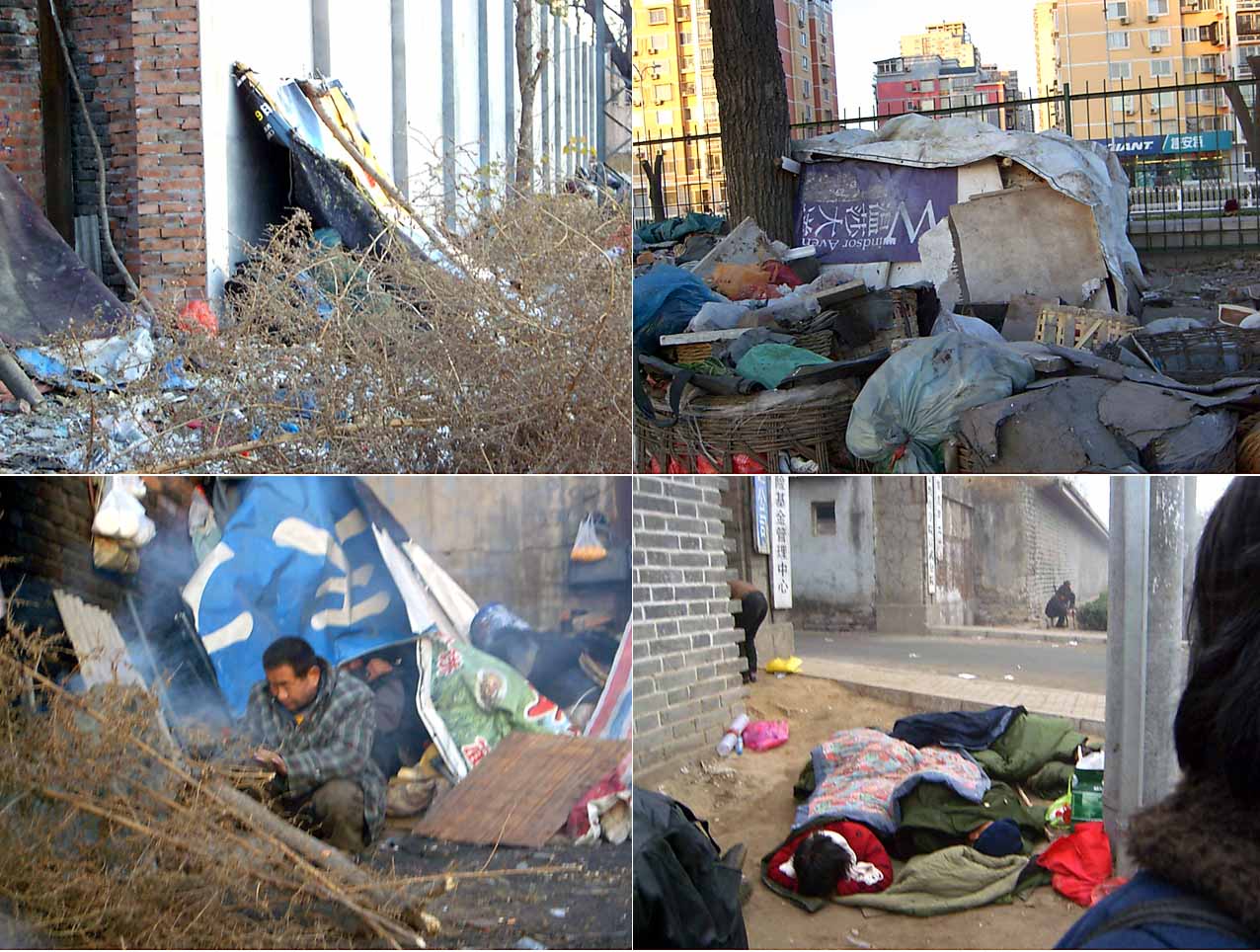 北京訪民處境悲慘:窩棚,席地而睡 (大紀元資料室)
