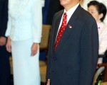 陈水扁和吕秀莲在5月20日总统就职典礼上宣誓 (Getty Images 2004-5-20)
