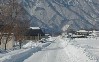 日本長野的冬景