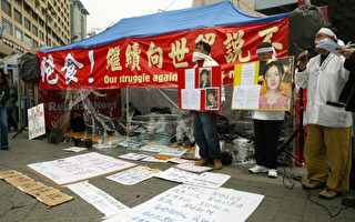南韩艺人声援在港绝食反世贸者
