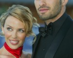 凯莉米洛(Kylie Minogue)和男友奥利维耶马汀尼(Olivier Martinez ) Getty Images)