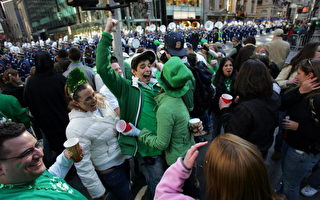 圣派翠克节 纽约爱尔兰裔族群游行庆祝