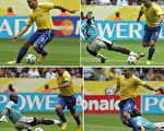 巴西大胜加纳 罗纳尔多创世界杯记录