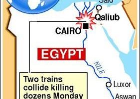 埃及两列火车对撞   两百多人伤亡